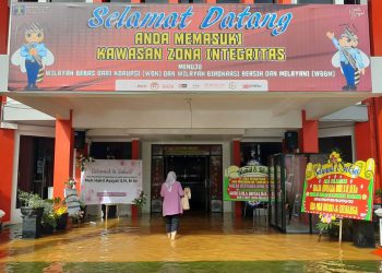 Kantor Tergenang Air, Kanwil Kemenkumham Kalsel Tetap Buka Pelayanan Salah satunya Lewat Kringkring Bungas