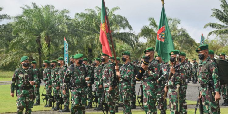 Upacara HUT ke-73 Infantreri di Kalsel yang dipimpin Danrem 101/Antasari Brigjen TNI Firmansyah.