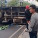 Tragis, Pengendara Motor Tewas Tertindih Badan Truk