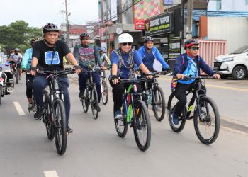 Perkuat Sinergi, Bank Kalsel Gowes Bersama Pemko Banjarmasin dan OJK