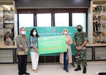 Kado Terakhir Danrem 101/Antasari, Bank Mandiri Serahkan CSR untuk TK Kartika V-18 Banjarmasin