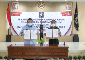 Kemenkumham Kalsel Tandatangani Kontrak Bantuan Hukum Gratis Masyarakat Miskin