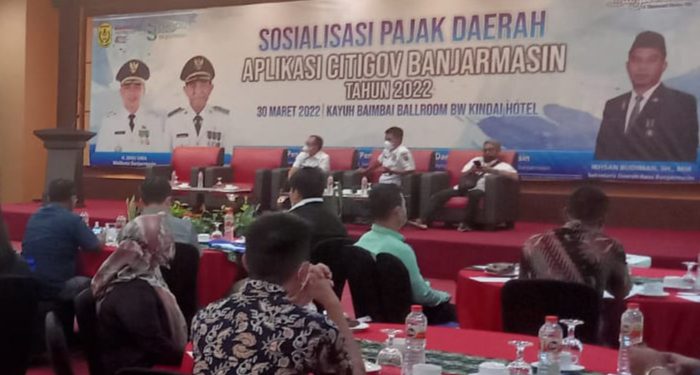 Kegiatan sosialisasi Citigov kepada wajib pajak yang digelar BPKAD Banjarmasin.