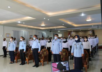 Sebanyak 67 CPNS Kanwil Kalsel Ikuti Arahan Sekjen Kemenkumham RI