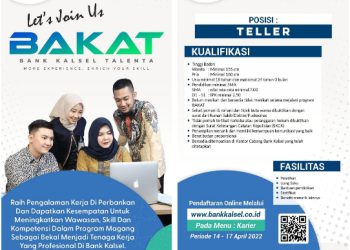 Bank Kalsel Luncurkan Program BAKAT, Buka Lowongan untuk Posisi Teller