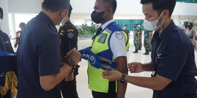 Acara penutupan posko lebaran di Bandara Internasional Syamsudin Noor.