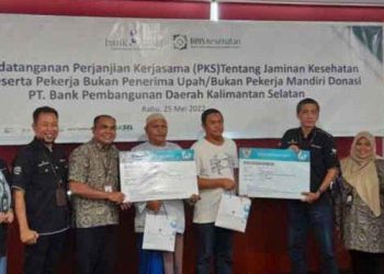 Peduli Pekerja Non Upah, Bank Kalsel Lakukan PKS dengan BPJS Kesehatan