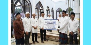 Kolaborasi dengan Pemkab Balangan, Bank Kalsel Bantu Dana Pembangunan Masjid Hayatuddin Desa Hukai