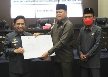 Laporan Pertanggungjawaban APBD 2021 Diterima Dewan dengan Catatan