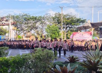 Ratusan Anggota Pramuka Kwarcab Banjarmasin Barat Ikuti Gelar Senja 