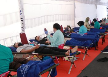 500 Orang Sedekah Darah di Halaman Kantor BI Kalsel 