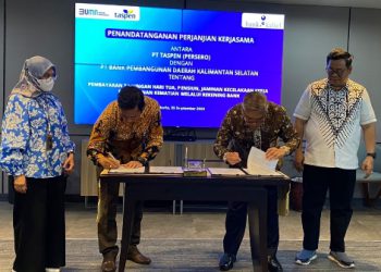 Tingkatkan Kemudahan ASN, Bank Kalsel Menjadi Mitra Resmi Pembayaran Taspen 