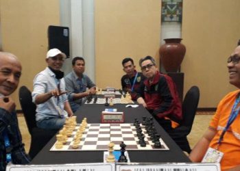 Belum Terkalahkan, Tim Beregu Catur PWI Kalsel Pastikan Medali Emas di Porwanas