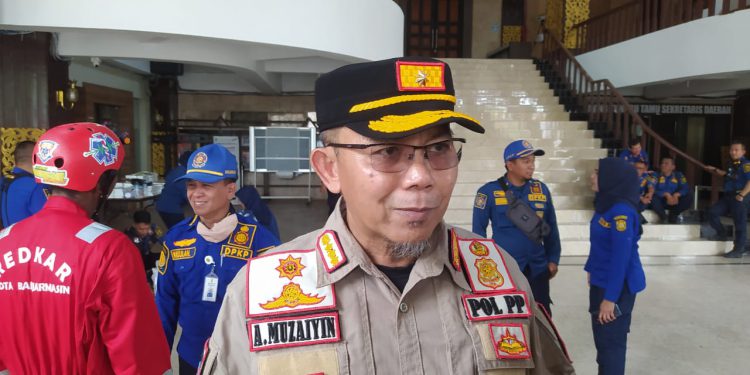 Kasatpol PP Banjarmasin Ahmad Muzaiyin. (foto : shn)