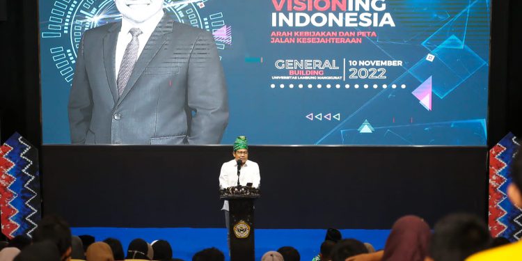 Gus Muhaimin bedah buku Visioning Indonesia di ULM Banjarmasin. (foto : istimewa)