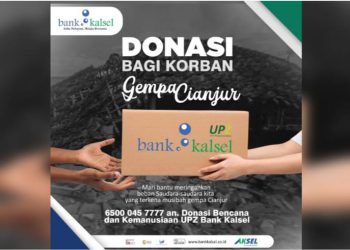 Bank Kalsel Open Donasi untuk Korban Gempa Cianjur