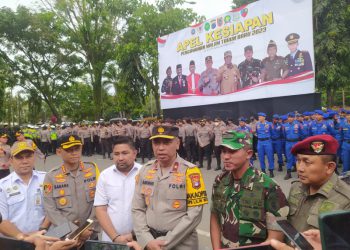 Personel Gabungan Siap Melaksanakan Pengamanan Malam Tahun Baru di Banjarmasin