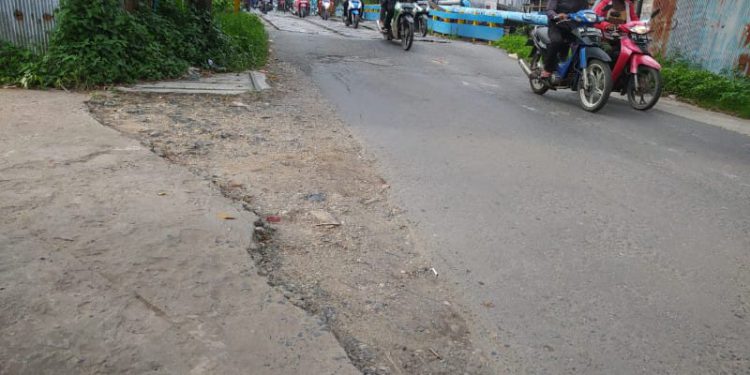 Lokasi proyek jembatan Tembus Mantuil yang akan dibenahi. (foto : shn)