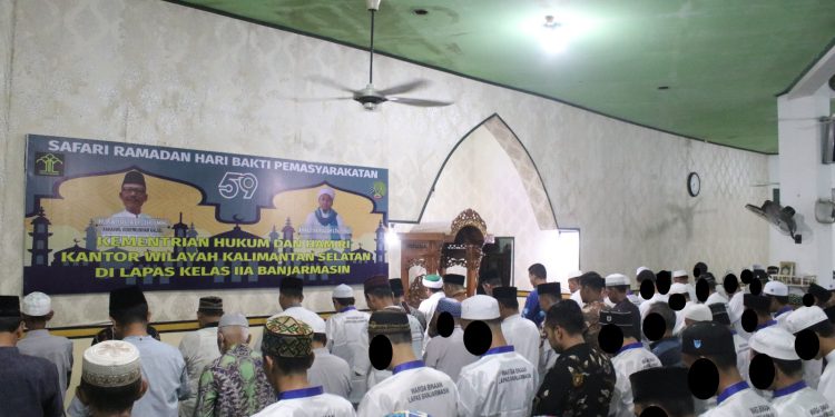 Safari Ramadan Kakanwil Kemenkumham Kalsel di Lapas Banjarmasin. (foto : istimewa/Kemenkumham Kalsel)