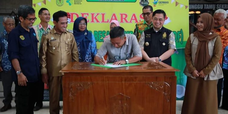 Penandatangan komitmen ODF di Lobi Balaikota Banjarmasin.