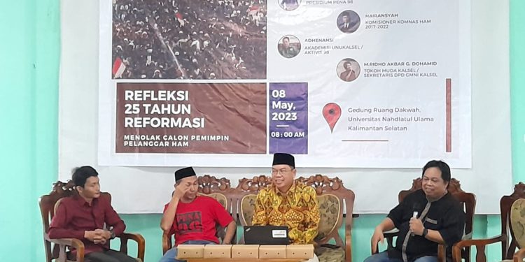 Diskusi refleksi 25 tahun Reformasi oleh PENA 98. (foto : shn/seputaran)