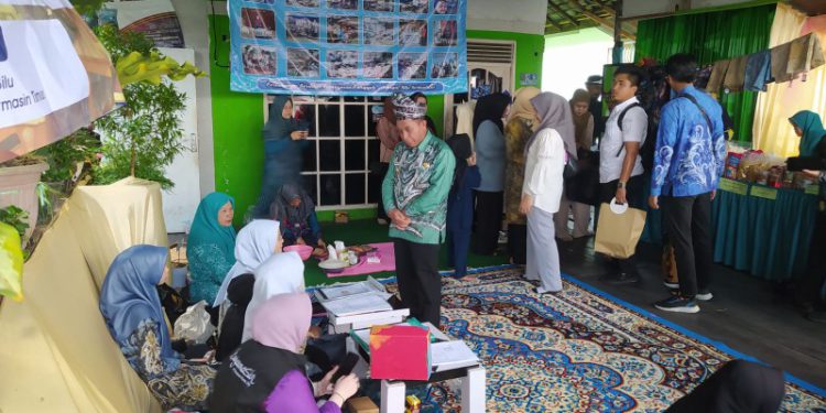 Wakil Walikota Banjarmasin H Arifin Noor saat di Kampung Hijau Sungai Bilu, yang diikutkan penilaian peningkatan kualitas keluarga sejahtera. (foto : shn/seputaran)