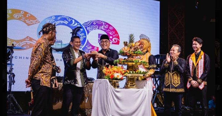 Menparekraf RI Sandiaga Uno saatLaunching COE South Kalimantan di Semarang. (foto : shn/seputaran)