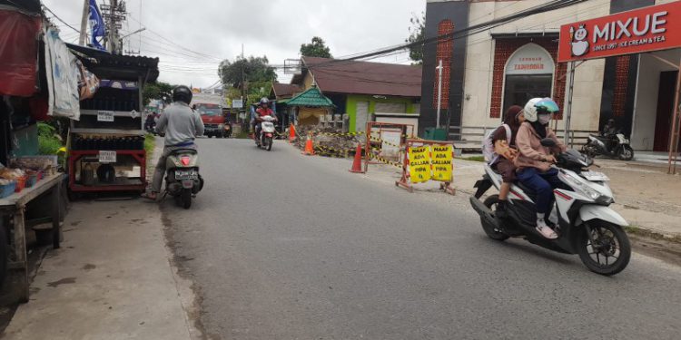 Kawasan jalan yang akan dibangun Manhole PALD Banjarmasin. (foto : shn/seputaran)