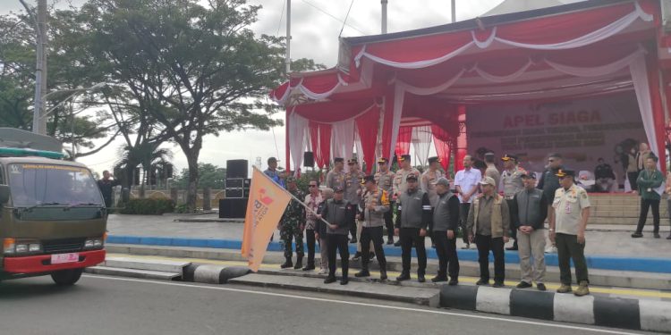 Apel Siaga Pengawasan Masa Tenang, Pemungutan dan Perhitungan Suara Pemilu 2024. (foto : sdy/seputaran)