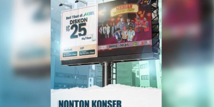 Diskon Rp25 ribu tiket konser Borneo Festival lewat aplikasi AKSEL Bank Kalsel.(FOTO:IST)