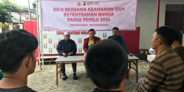 DPD IMM Kalsel saat gelar doa bersama karena Pemilu berjalan damai. (foto : istimewa)