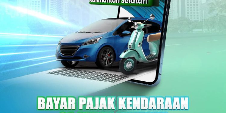 Pembayaran pajak kendaraan bisa langsung dibayar melalui aplikasi e-Samsat di aplikasi Aksel Bank Kalsel.(FOTO:IST)