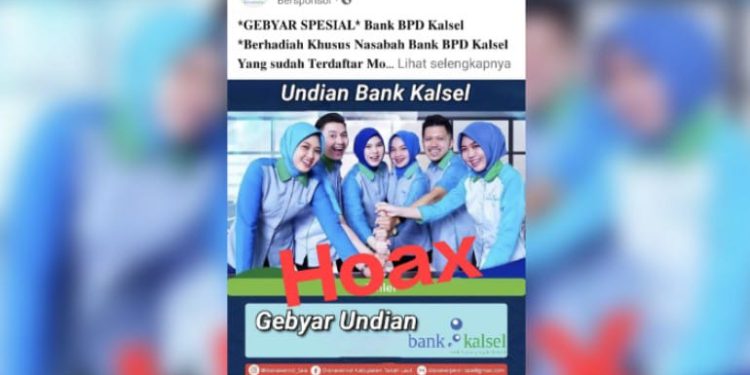 Undian palsu yang mengatasnamakan Bank Kalsel.(FOTO:IST)