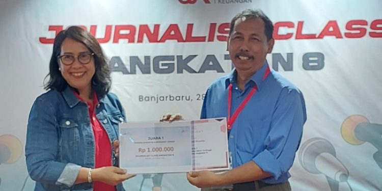 Muhammad Risanta, dinobatkan sebagai peserta terbaik pertama OJK Journalist Class Angkatan 8 Tahun 2024 dan juara pertama Lomba Menulis Jurnalistik OJK Institute. (foto : istimewa)