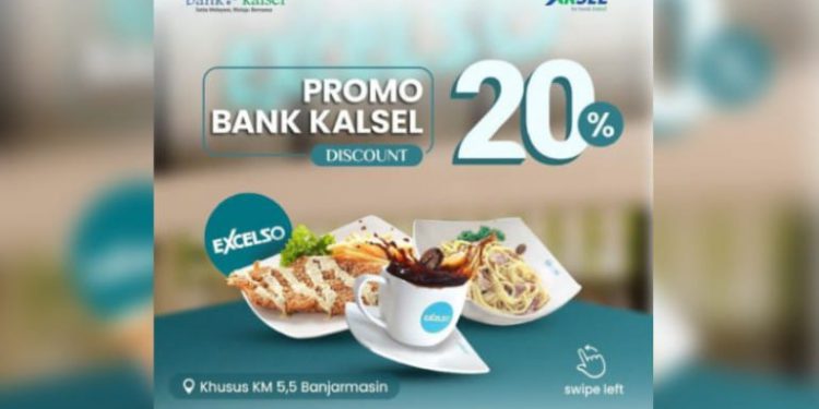 Promo Bank Kalsel untuk pembelian di Excelso Jalan A Yani Km 5,5 Banjarmasin.(FOTO:IST)