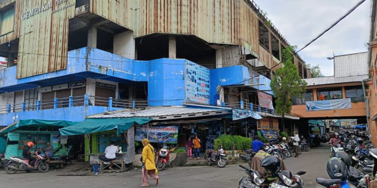 Kawasan Pasar Sudimampir yang ingin ditata ulang, namun gagal. (foto : shn/seputaran)