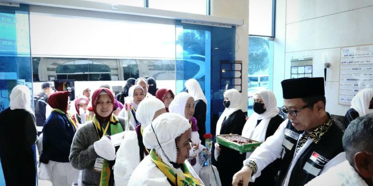 Jemaah haji Indonesia yang tiba di Mekah. (foto : istimewa)