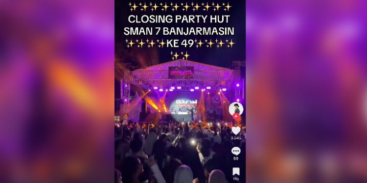 Screenshot closing party HUT SMAN 7 Banjarmasin.