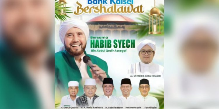 Banua Bershalawat Bank Kalsel yang menghadirkan Habib Syech. (IG Bank Kalsel)