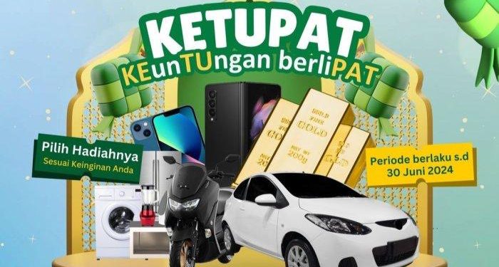 Hadiah tanpa diundi, nabung dan ikuti program KETUPAT Bank Kalsel.(FOTO:IST)