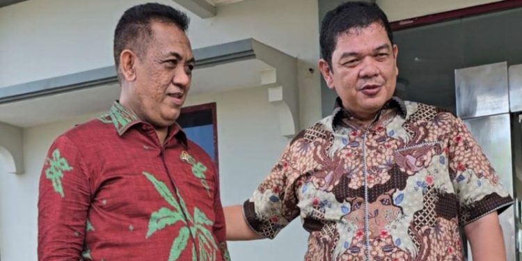 Anggota Komisi XI DPR RI Syamsul Bahri bersama Anggota DPR RI Novri. (foto : istimewa)