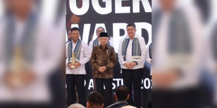 Wakil Presiden RI Maruf Amin saat memberikan arahan.