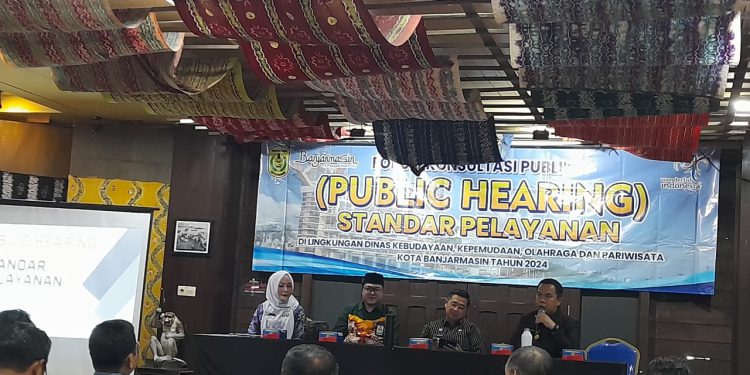 Public Hearing Disbudporapar Banjarmasin. (foto : shn/seputaran)