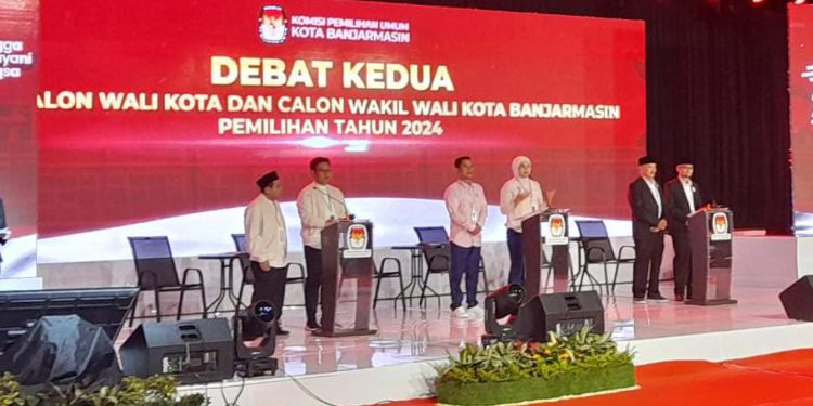 Debat kedua Paslon Calon Walikota - Wakil Walikota Banjarmasin. (foto : shn/seputaran)