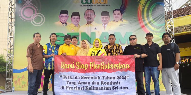 DPD Partai Golkar Kalsel mengajak ribuan warga, simpatisan dan kader partai Golkar agar turut ikut mensukseskan Pilkada 2024. (foto : istimewa)