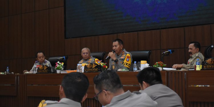 Polda Kalsel saat menggelar Rakor Ketahanan Pangan. (foto : istimewa)