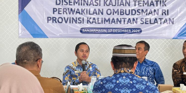 Kegiatan Diseminasi kajian tematik Ombudsman Kalsel. (foto : istimewa)