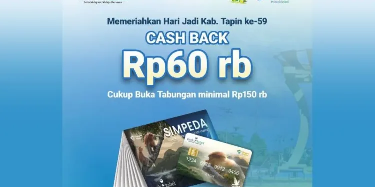 Promo Cashback Bank Kalsel. (foto : istimewa)