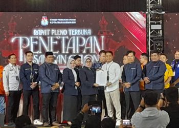 KPU Banjarmasin Tetapkan HM Yamin HR – Hj Ananda Menangi Pilwali Banjarmasin