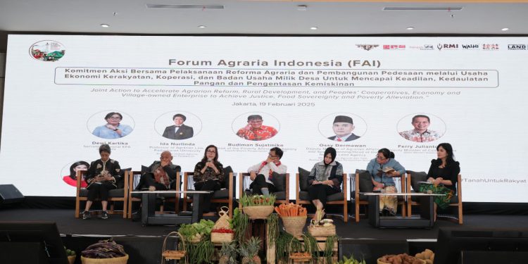 Yulia Jaya Nirmawati saat menjadi narasumber dalam Panel Diskusi pada Asia Land Forum 2025 di Mercure Jakarta Batavia. (foto : istimewa)